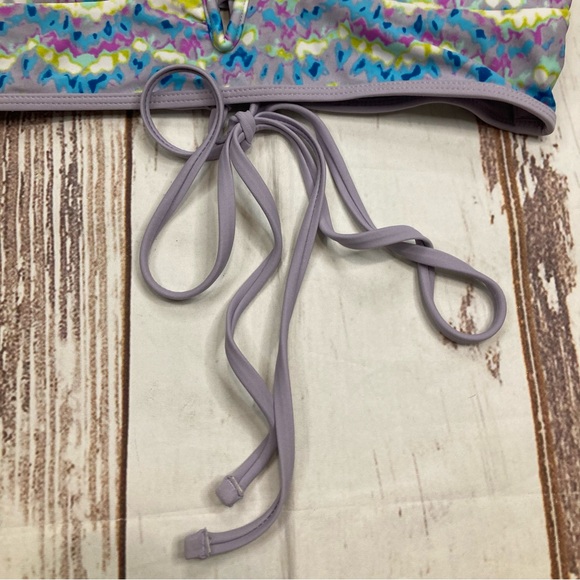 Time & Tru Bikini Top Multicolored Tie Dye Sz Large(12-14) - Picture 3 of 9